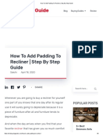 How To Add Padding To Recliner - Step by Step Guide