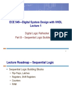 ECE 545-Digital System Design With VHDL: Digital Logic Refresher Part B - Sequential Logic Building Blocks