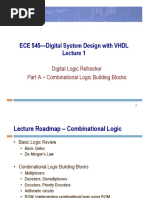 ECE 545-Digital System Design With VHDL: Digital Logic Refresher Part A - Combinational Logic Building Blocks