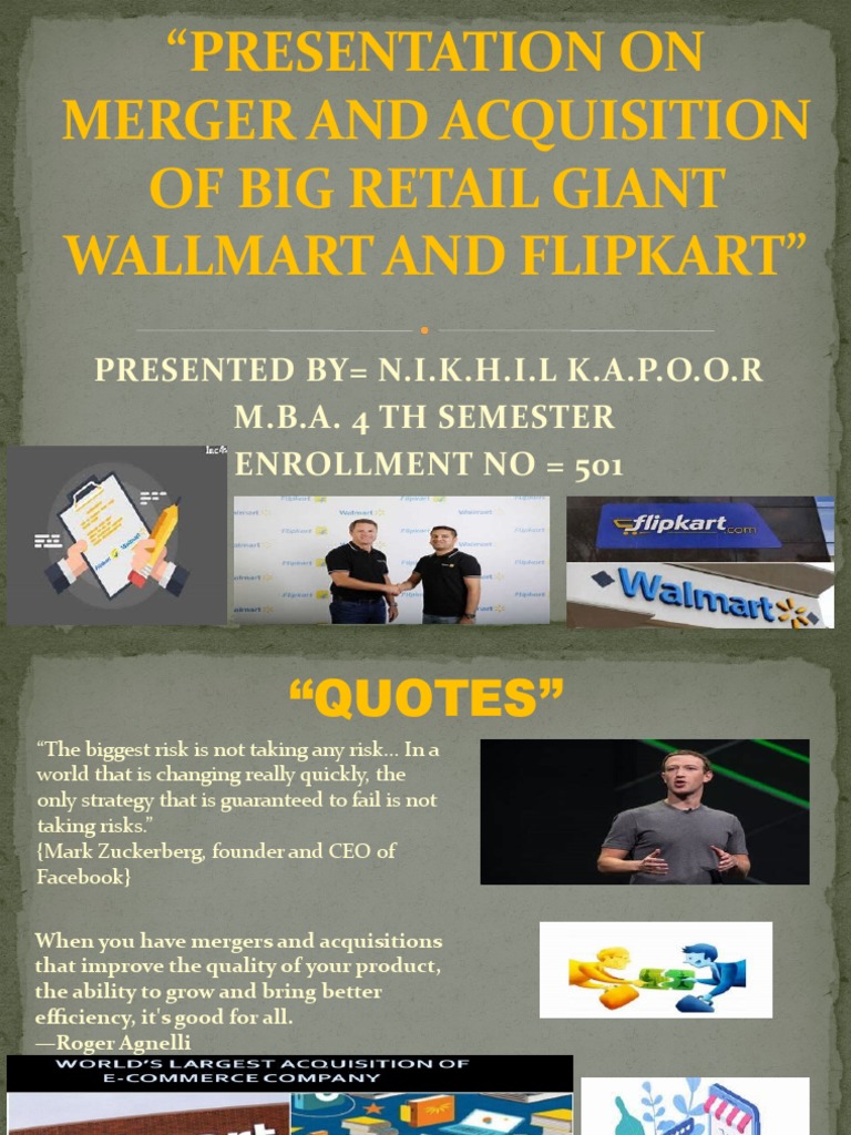 Walmart-Flipkart Merger Overview | PDF | Walmart | Companies