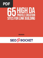 65 Profile Creation Sites SEO Rocket PDF