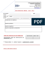 Modelo Informe Anual + LEF, Tutor-Ev. Formativa