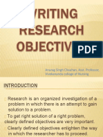 Writing Research Objectives