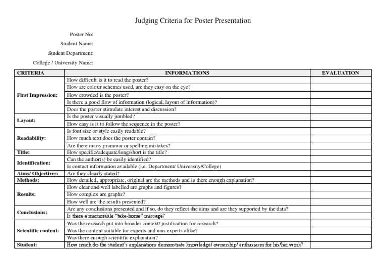 Judging Criteriafor Posters PDF