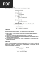 Module - I: Introduction To Compiling: 1.1 Introduction of Language Processing System