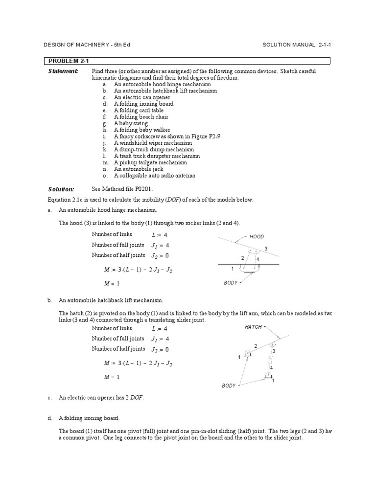 Robert L. Norton Design of Machinery SOLUTIONS MANUAL PDF
