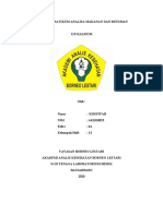 LAPORAN PRATIKUM ANALISA MAKANAN DAN MINUMAN Uji Kalsium Khofifah