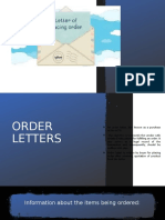 Letter of Placing An Order