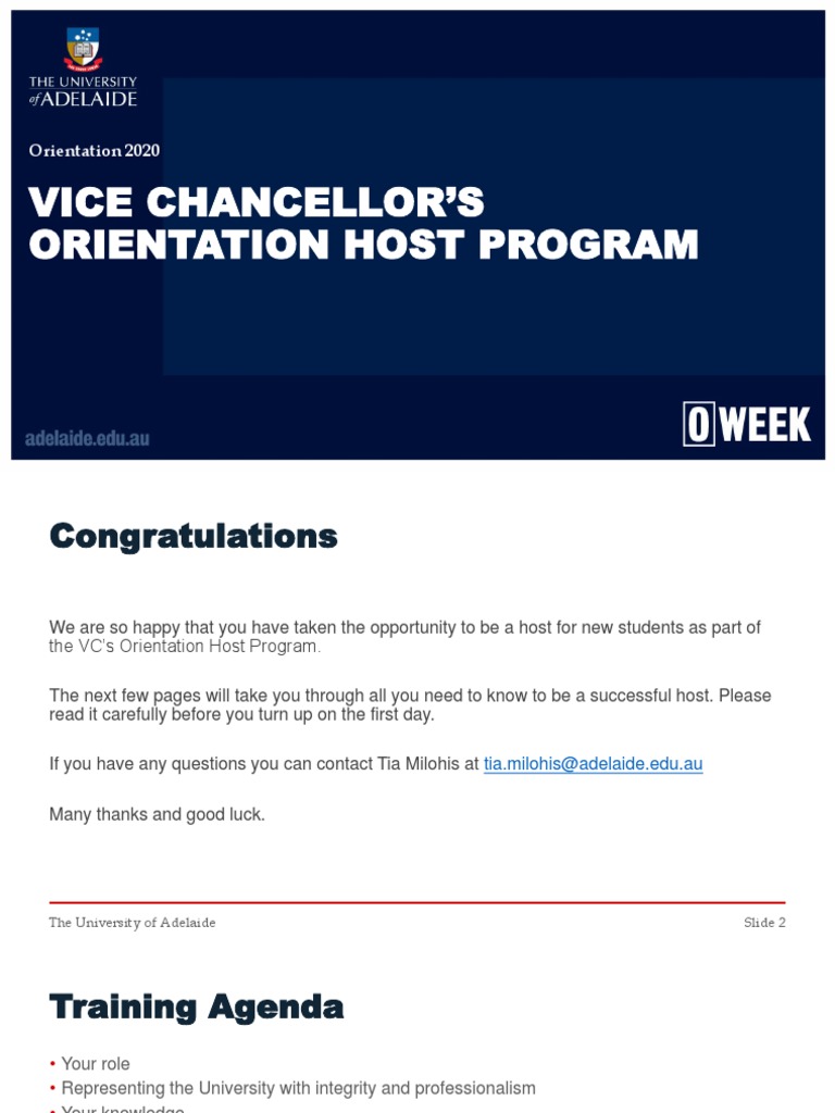 VC Orientation Host Program Guide | PDF