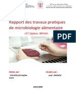 Rapport Des Travaux Pratiques de Microbiologie Alimentaire