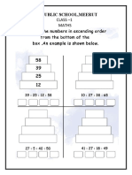 Class - 1 Maths: Delhi Public School, Meerut