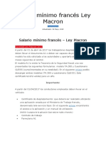 Salario Mínimo Francés Ley Macron