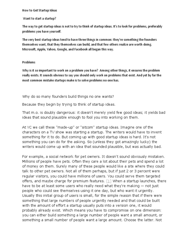 Paul Graham PDF Startup Company Small Business & Entrepreneurs