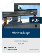Adhesive Anchorages: Joe Black - Structural Wall Engineer May 17, 2017