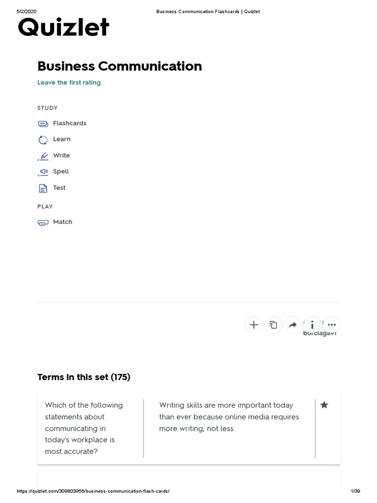 Business Communication Flashcards Quizlet 3 PDF PDF Nonverbal