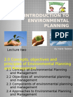 Introduction To Environmental Planning: Lecture Two
