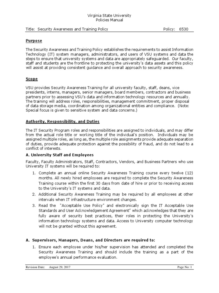 6530 Security Awareness Training PDF | PDF | Information Security