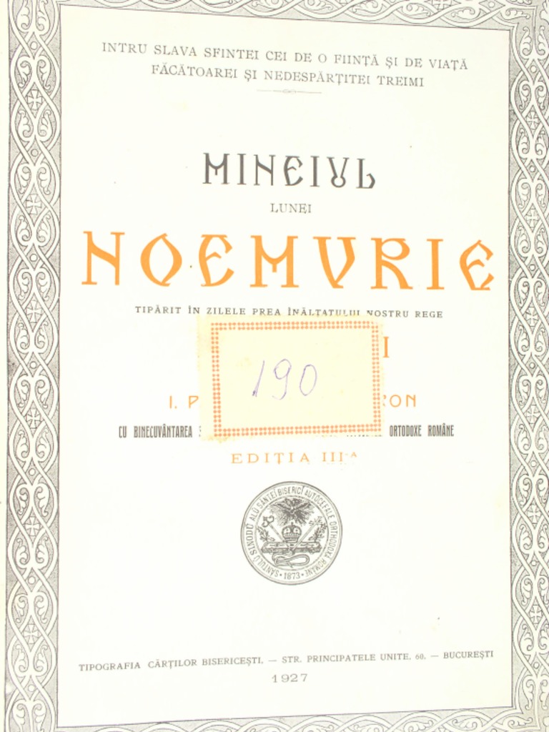 Mineiul Pe Noiembrie 1927 PDF | PDF
