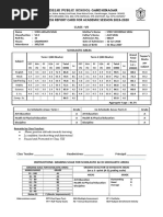 Progress Report Card For Academic Session 2019-2020: Class - Vii