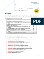 A) Reading: Sweeney Todd - Reading Test