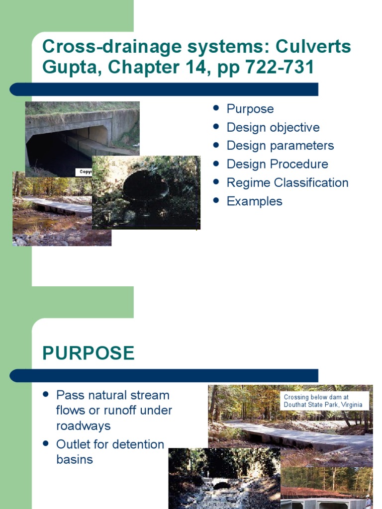 Cross Culvert Design Guidelines | PDF | Drainage Basin | Stream