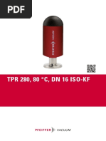 Compact Pirani Gauge: TPR 280 TPR 281 | PDF | Vacuum | Pressure