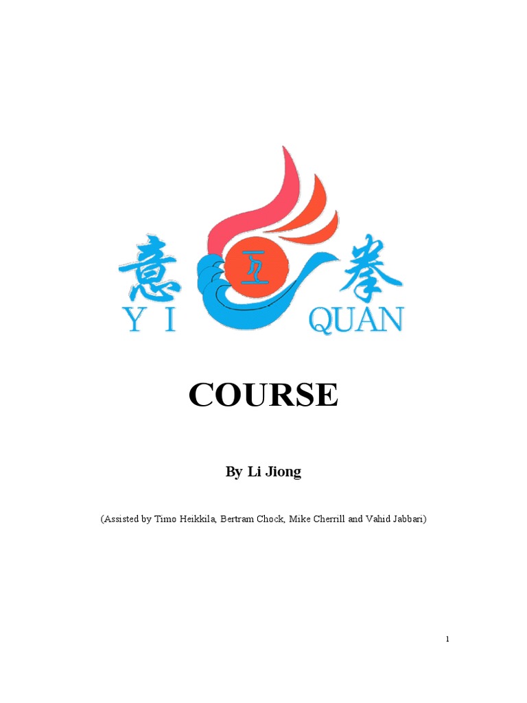 Li Jiong Yiquan Course PDF | PDF | Hand | Relaxation (Psychology)