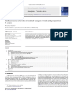 Artificial Neural Networks in Foodstuff Analyses Trends - 2009 - Analytica Chim PDF