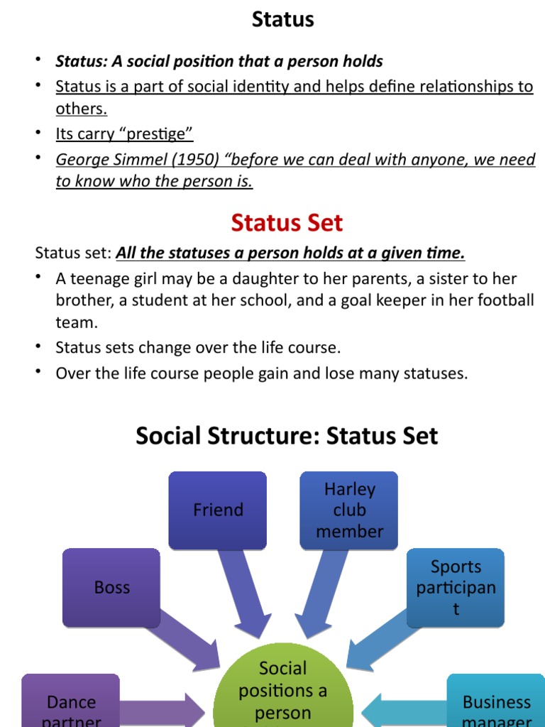 Understanding Social Status and Roles | PDF | Disability ...