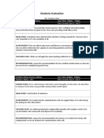 Students Evaluation: By: Teacher John