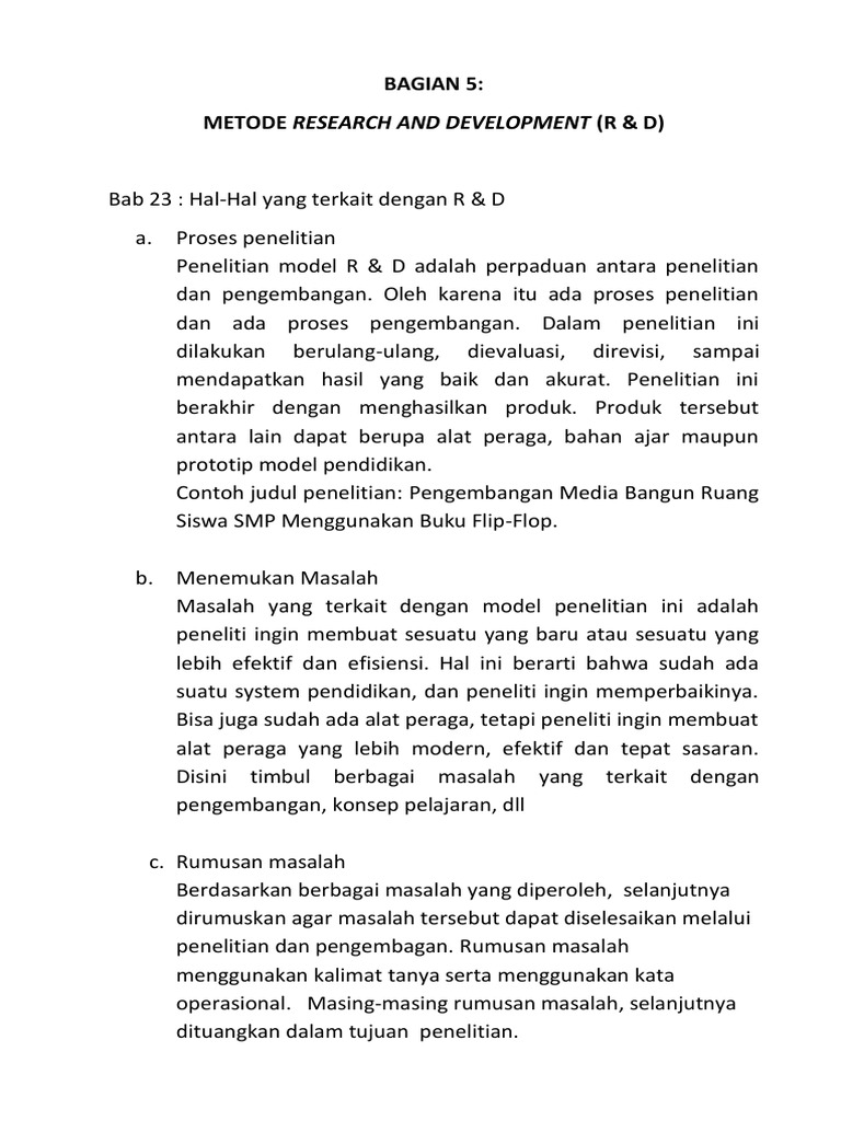 Metode R&D: Proses dan Pengembangan | PDF