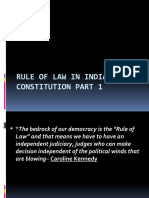 Rule of Law in Indian Constitution Part 1