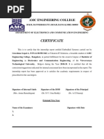 Certificate: Amc Engineering College