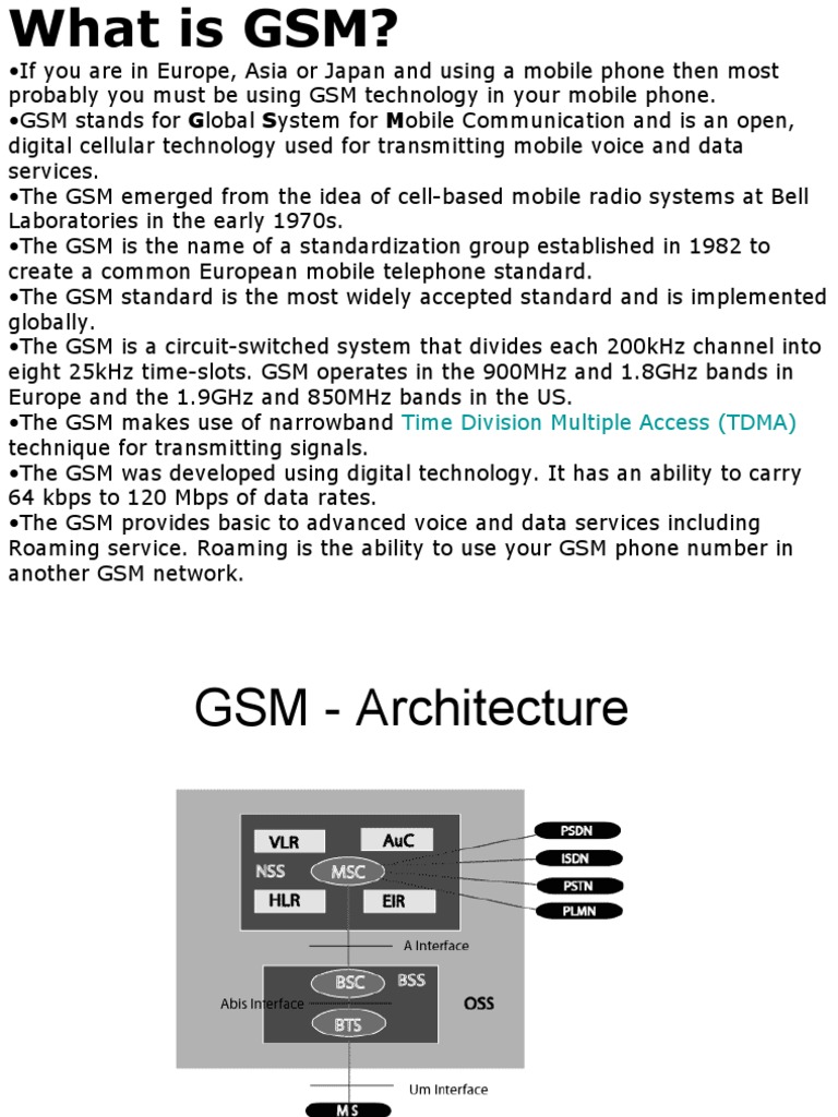 Time Division Multiple Access (TDMA) | PDF | Electronics | Gsm