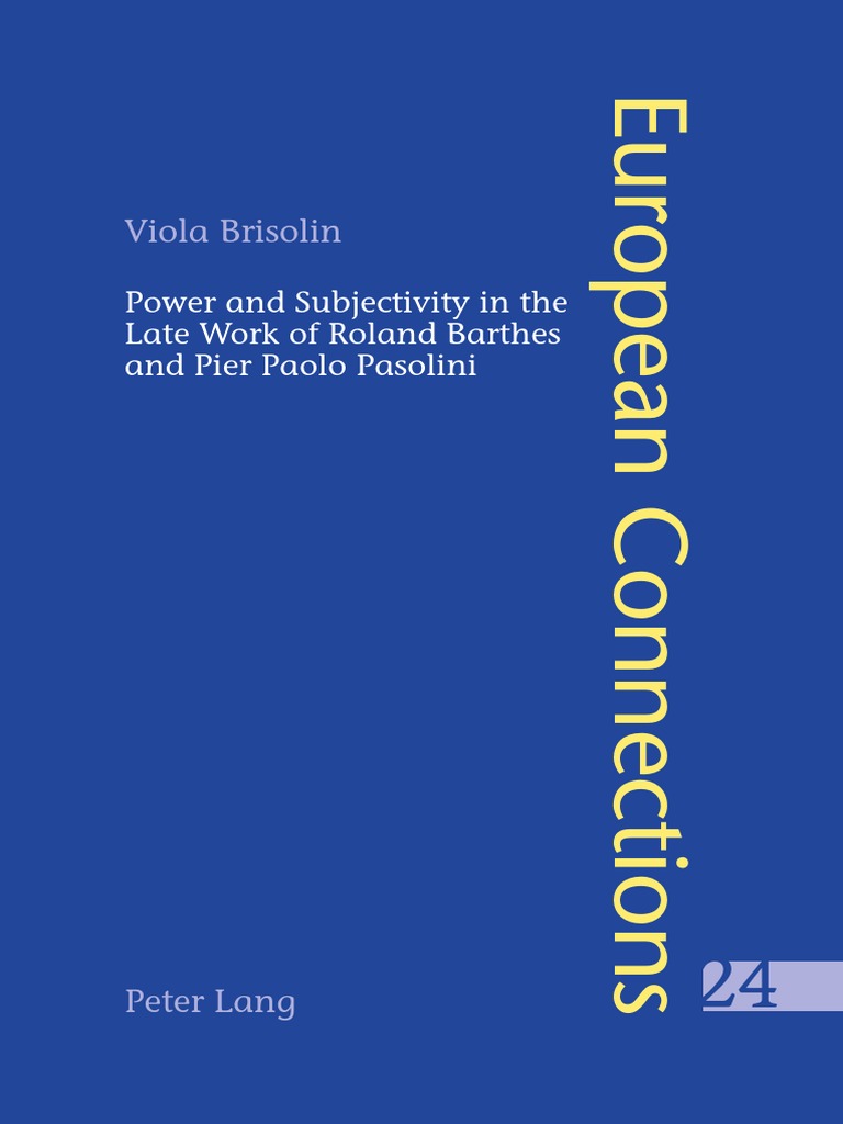 Brisolin Viola Barthes Roland Pasolini Pier Pdf Jacques Lacan Psychoanalysis