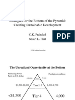 Strategies For The Bottom of The Pyramid: Creating Sustainable Development