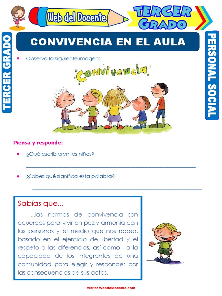 Convivencia en El Aula para Tercer Grado de Primaria | PDF