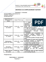 Individual Workweek Accomplishment Report: Gov. Mariano E. Villafuerte High School