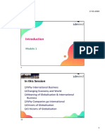 Module 1 - Introduction To Globalisation