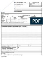 In The Labour Tribunal of Hong Kong Statement by Claimant