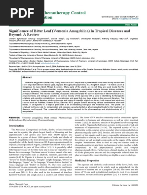 significance-of-bitter-leaf-vernonia-amagdalina-in-tropical-diseases-and-beyond-a-review-2090-2778.1000120