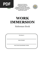 Work Immersion: Reference Book