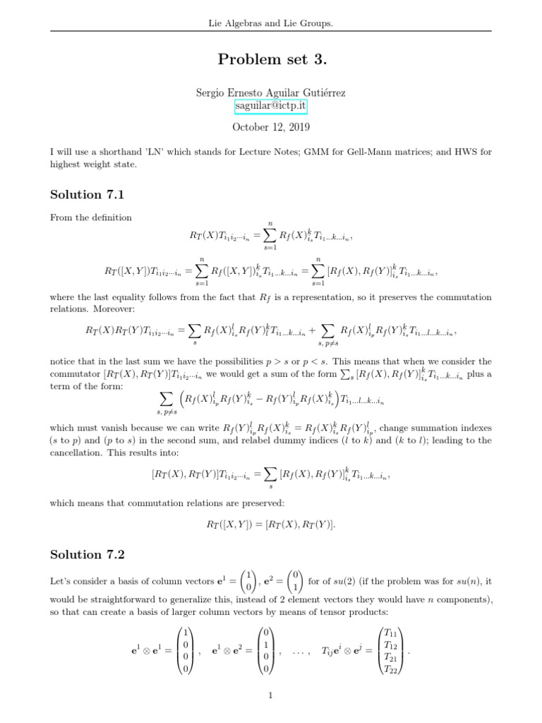 Prob Set3 Pdf Operator Mathematics Eigenvalues And Eigenvectors