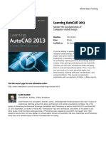 Learn AutoCAD 2013 Fundamentals Master 2D 3D Drawings Models