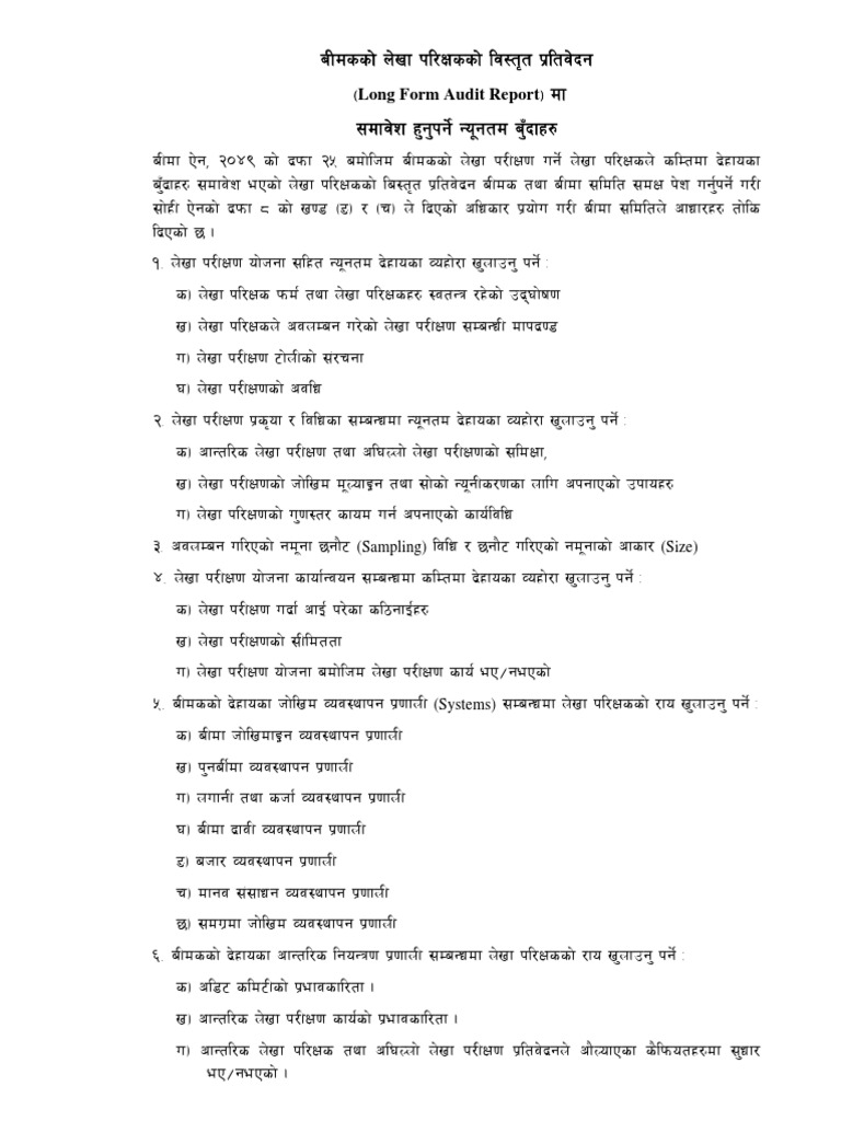 Long Form Audit Report Pdf Teaching Methods Materials