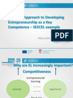 Regional Approach To Developing Entrepreneurship As A Key Competence - SEECEL Example