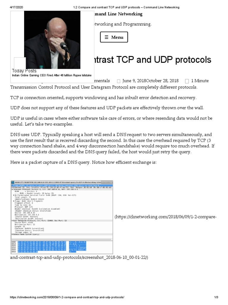 A Comparison of TCP and UDP Network Protocols: Features, Uses Cases ...