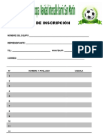 PLANILLA DE INSCRIPCIÓN