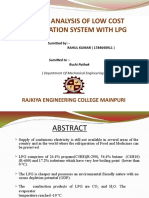 Thermal Analysis of Low Cost Refrigeration System With LPG: Rajkiya Engineering College Mainpuri