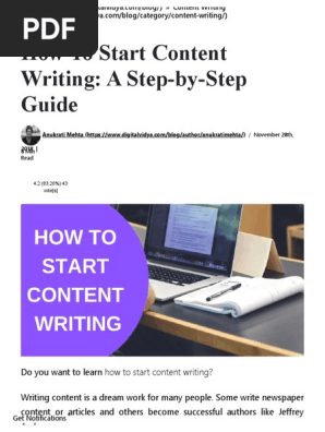 How To Start Content Writing_ A Step-by-Step Guide